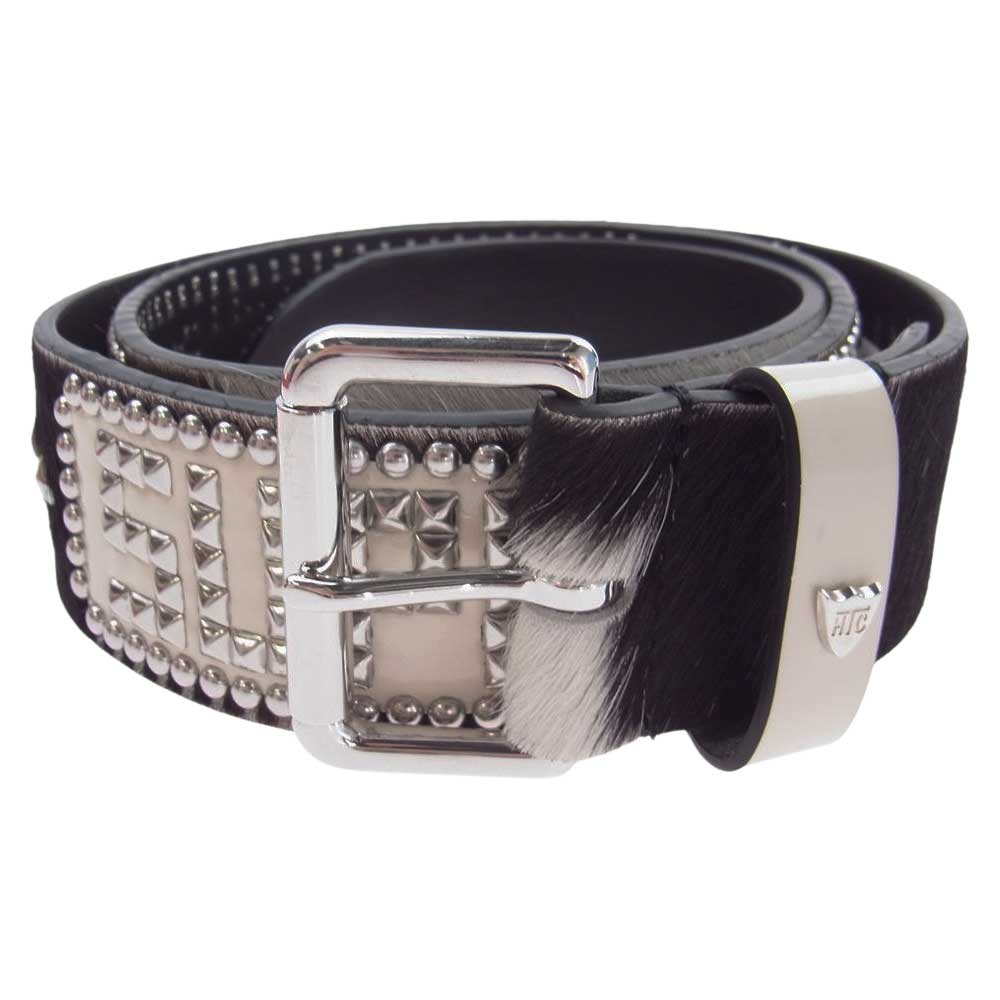 Supreme シュプリーム 23SS HTC 23SS STUDDED スタッズ BELT ベルト COW カウ M ブラック系 ホワイト系 M【新古品】【未使用】【中古】