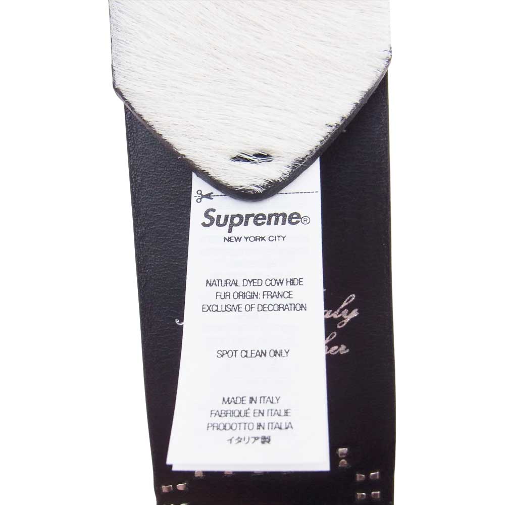 Supreme シュプリーム 23SS HTC 23SS STUDDED スタッズ BELT ベルト COW カウ M ブラック系 ホワイト系 M【新古品】【未使用】【中古】