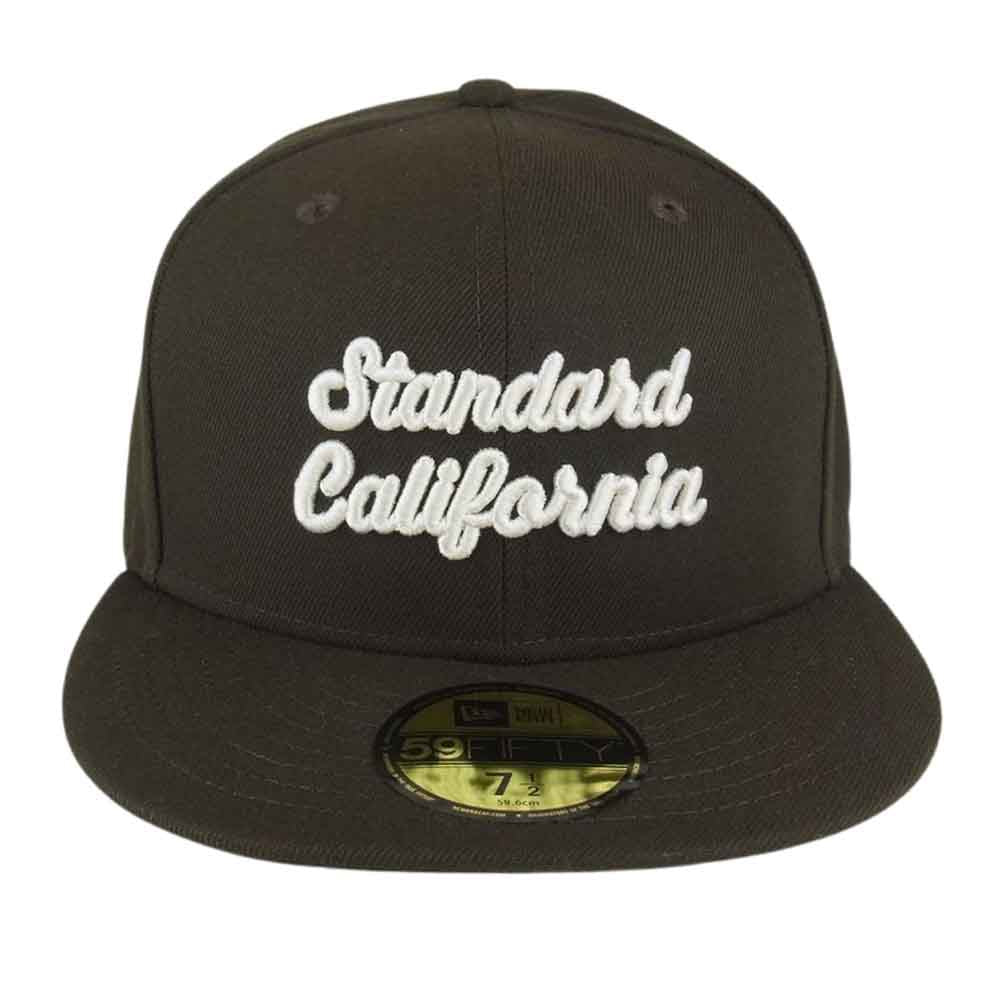 STANDARD CALIFORNIA スタンダードカリフォルニア × NEW ERA ニューエラ スクリプト ロゴ キャップ ブラウン系 59.6㎝【美品】【中古】