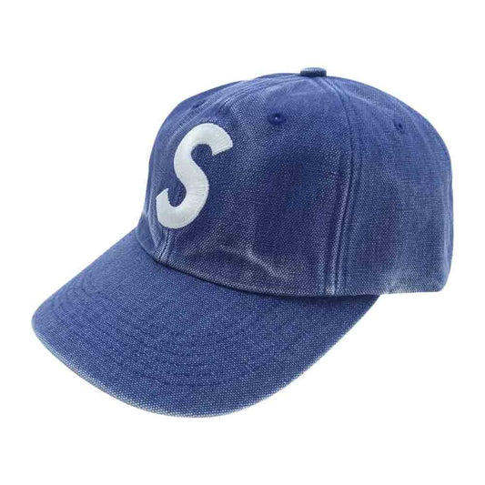 Supreme シュプリーム 23SS pigment canvas s logo 6-panel ピグメント キャンバス エス ロゴ 6パネル キャップ インディゴブルー系【美品】【中古】