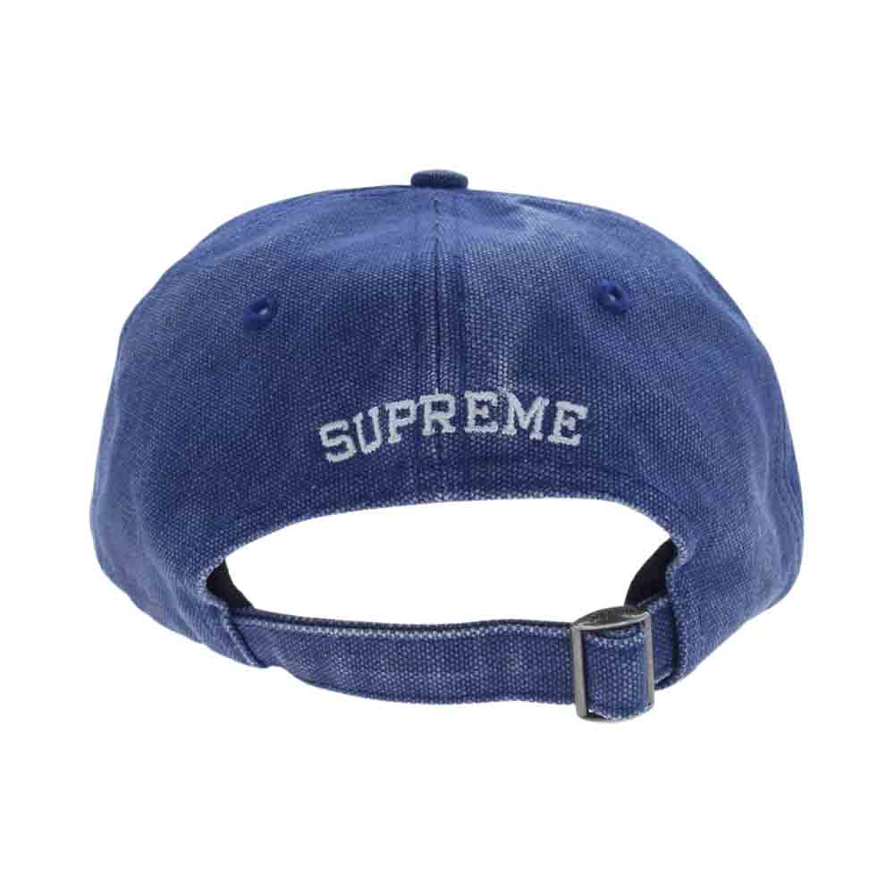 Supreme シュプリーム 23SS pigment canvas s logo 6-panel ピグメント キャンバス エス ロゴ 6パネル キャップ インディゴブルー系【美品】【中古】