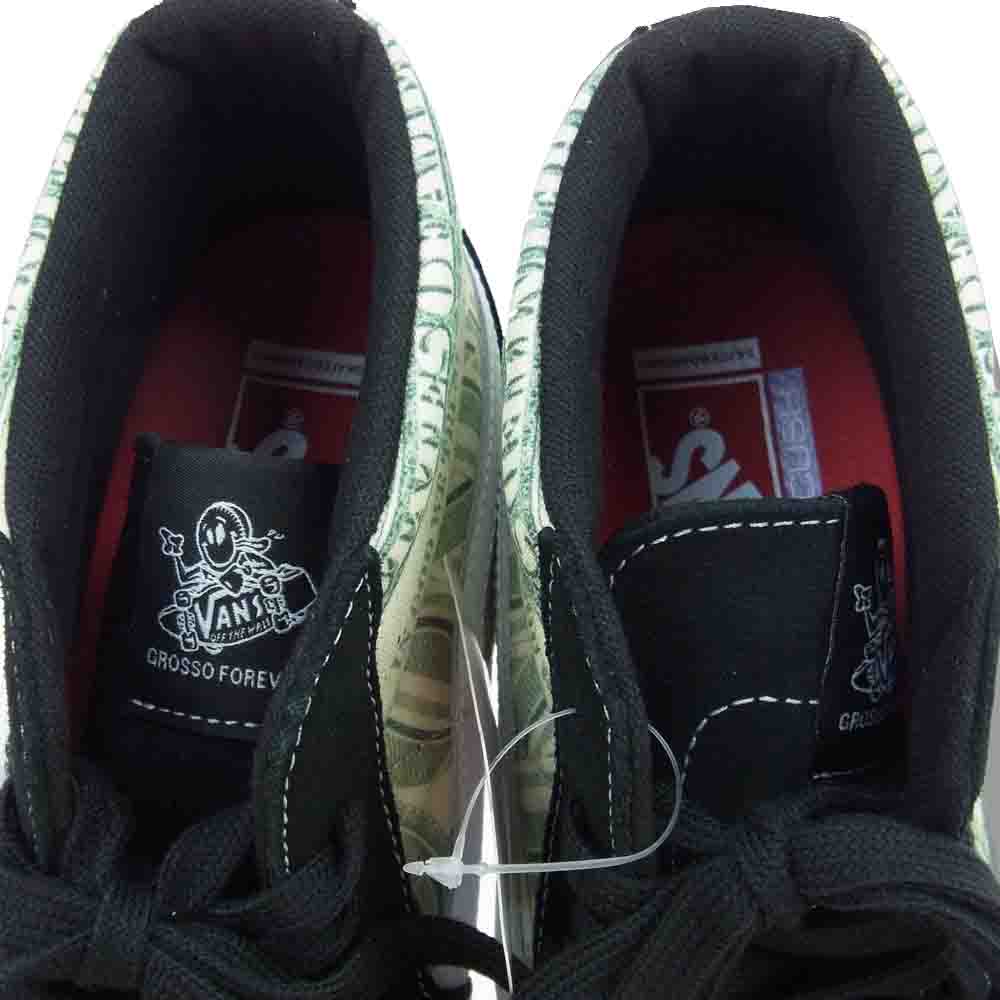 Supreme シュプリーム 23SS × Vans Dollar Skate Grosso Mid バンズ ドル スケート グロッソ ミッド スニーカー ブラック系 28cm【新古品】【未使用】【中古】