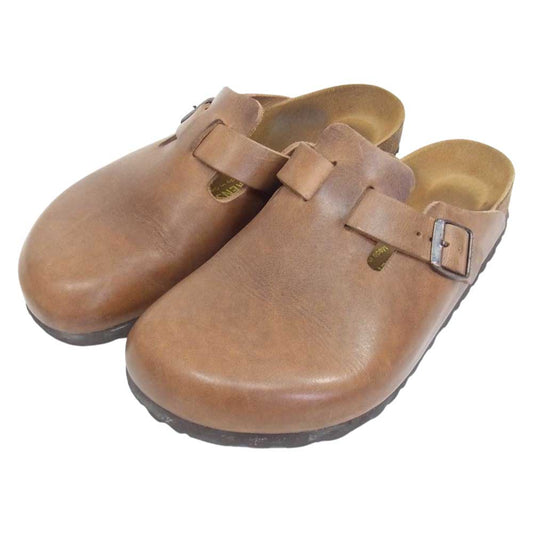 BIRKENSTOCK ビルケンシュトック Boston レザー ボストン サンダル ミュール シューズ ブラウン系 40 260【中古】