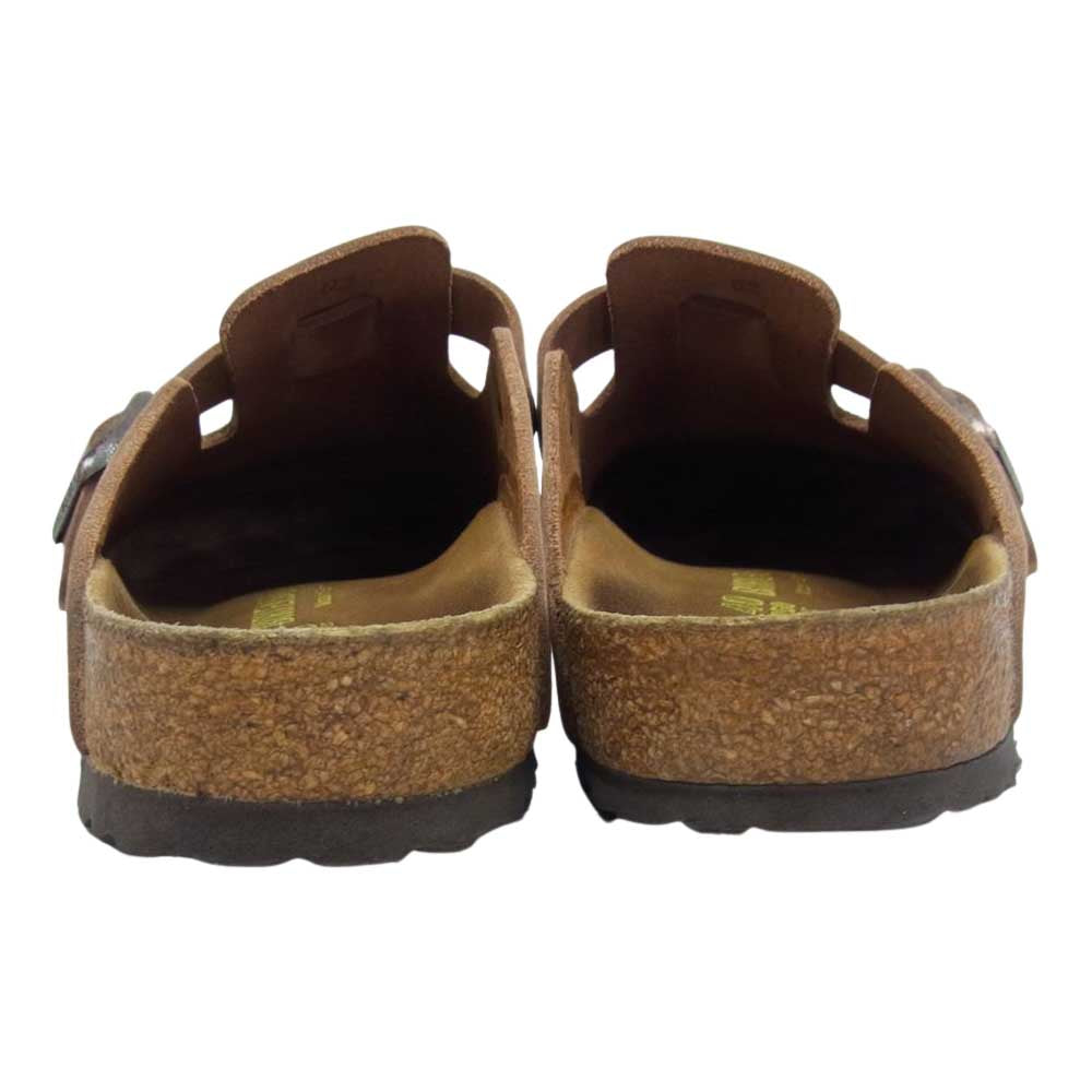 BIRKENSTOCK ビルケンシュトック Boston レザー ボストン サンダル ミュール シューズ ブラウン系 40 260【中古】
