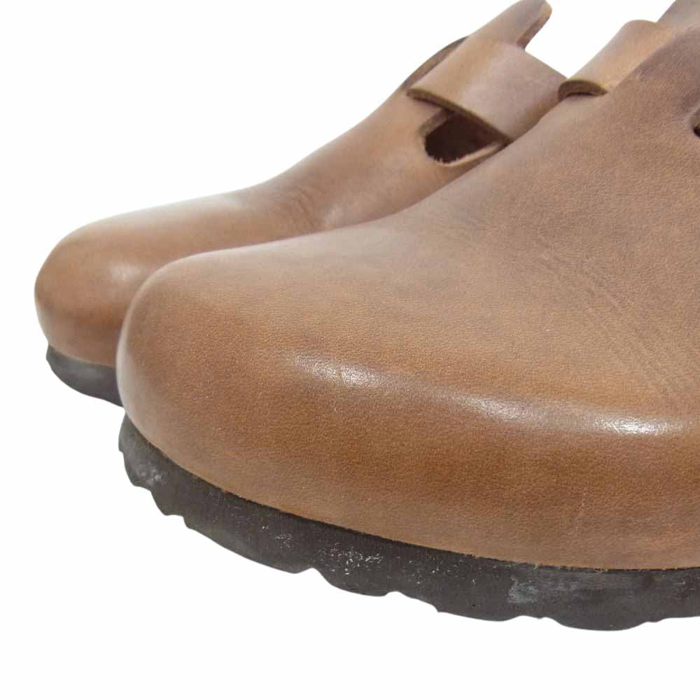 BIRKENSTOCK ビルケンシュトック Boston レザー ボストン サンダル ミュール シューズ ブラウン系 40 260【中古】
