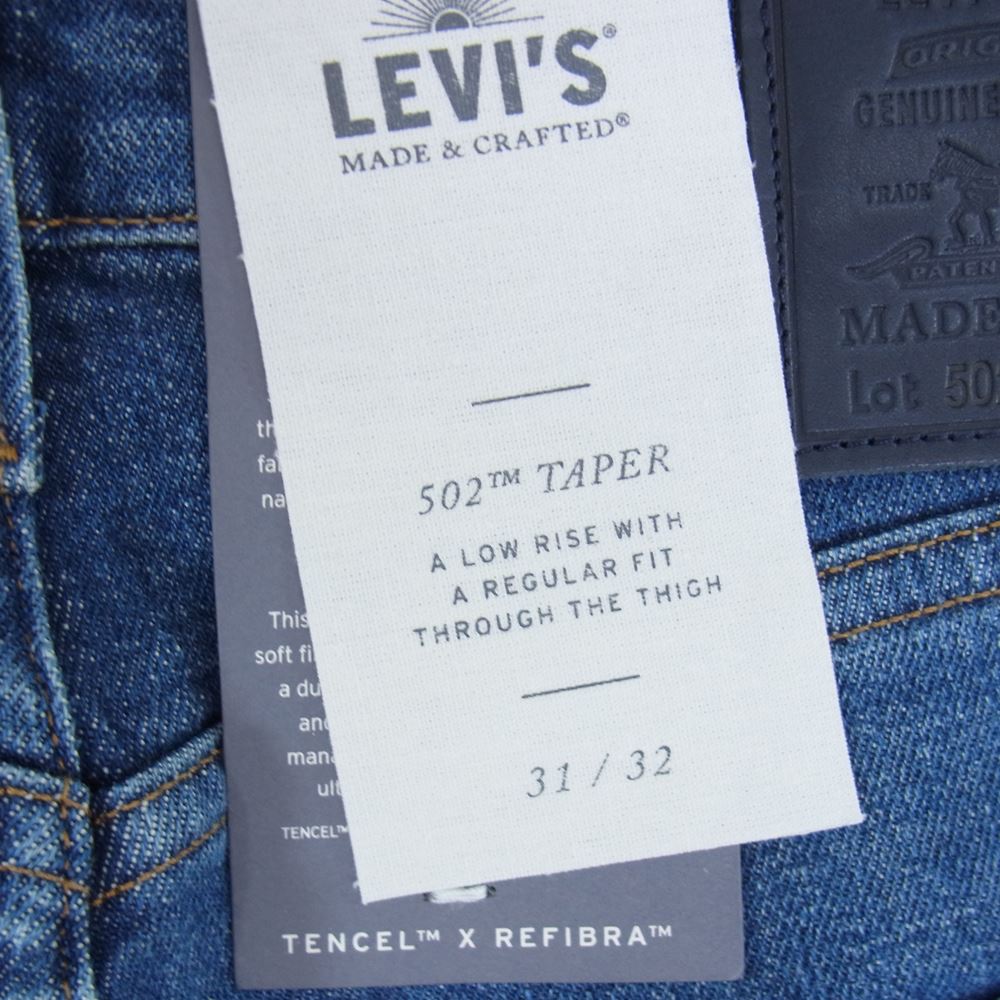 Levi's リーバイス 56518-0053 502 MADE & CRAFTED HARBOR デニム パンツ インディゴブルー系 31【新古品】【未使用】【中古】