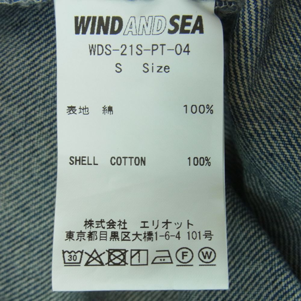 WIND AND SEA ウィンダンシー WDS-21S-PT-04 A32 (INVERT) Mid Rise Wide Tapered Jeans ミッド ライズ テーパード ジーンズ デニム パンツ ブルー系 Blue S 30【新古品】【未使用】【中古】