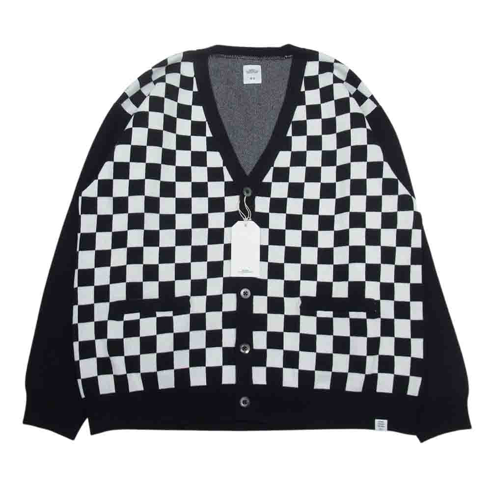 ベドウィン アンド ザ ハートブレイカーズ 23SB3176 L/S JACQUARD CARDIGAN チェック チェッカーボード ジャガード 長袖 カーディガン ブラック系 ホワイト系 3【新古品】【未使用】【中古】