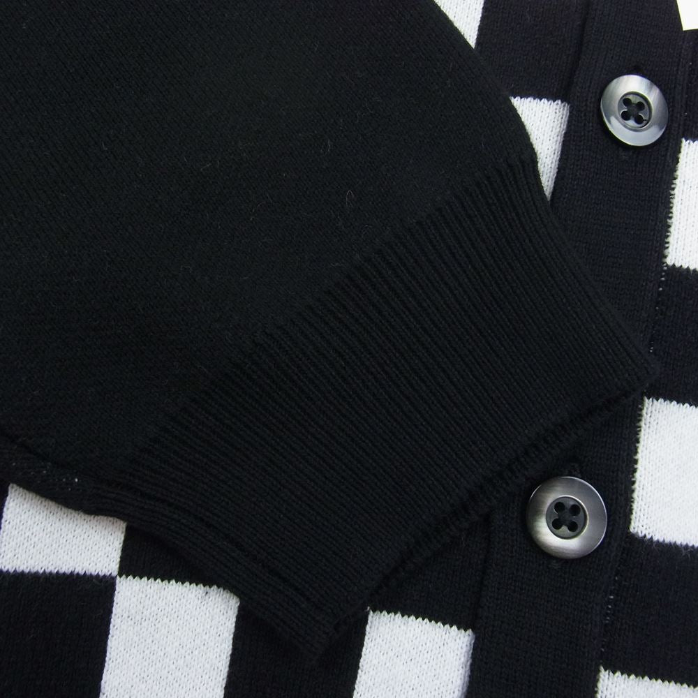 ベドウィン アンド ザ ハートブレイカーズ 23SB3176 L/S JACQUARD CARDIGAN チェック チェッカーボード ジャガード 長袖 カーディガン ブラック系 ホワイト系 3【新古品】【未使用】【中古】