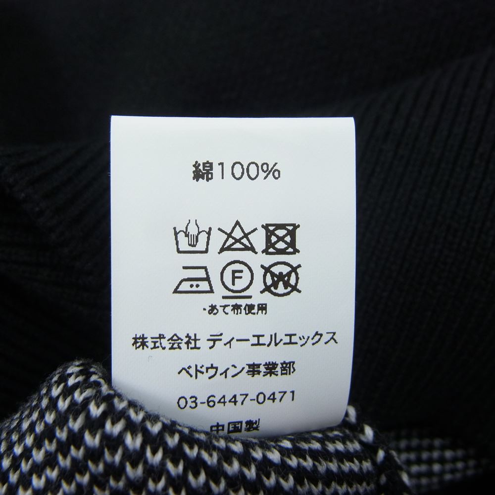 ベドウィン アンド ザ ハートブレイカーズ 23SB3176 L/S JACQUARD CARDIGAN チェック チェッカーボード ジャガード 長袖 カーディガン ブラック系 ホワイト系 2【新古品】【未使用】【中古】