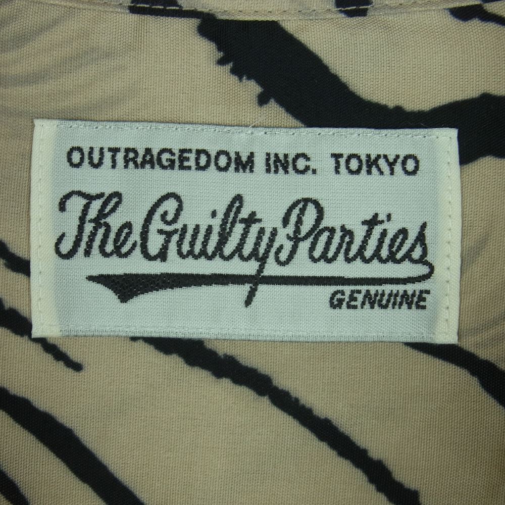 WACKO MARIA ワコマリア 22SS TIMLEHI-WM-HI27 TIM LEHI ティム リーハイ HAWAIIAN SHIRT TYPE 2 ハワイアン 虎 総柄 レーヨン アロハ 半袖 シャツ ベージュ系 M【新古品】【未使用】【中古】