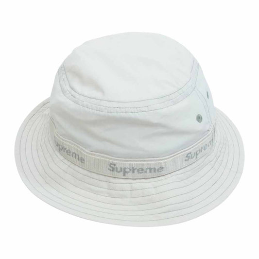 Supreme シュプリーム 22AW Webbing Crusher ウェビング クラッシャー バケット ハット 帽子  オフホワイト系 M/L【美品】【中古】