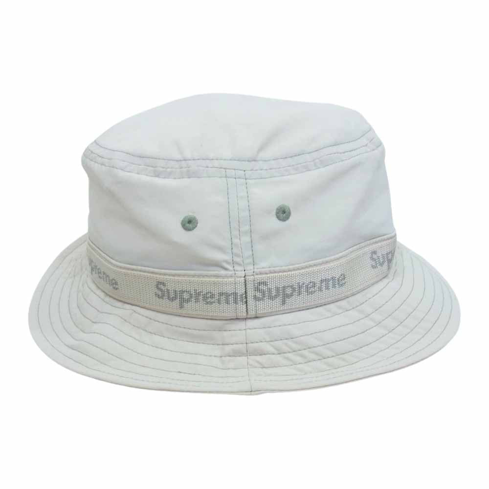 Supreme シュプリーム 22AW Webbing Crusher ウェビング クラッシャー バケット ハット 帽子  オフホワイト系 M/L【美品】【中古】
