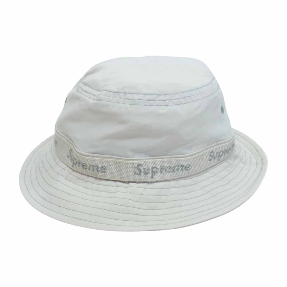 Supreme シュプリーム 22AW Webbing Crusher ウェビング クラッシャー バケット ハット 帽子  オフホワイト系 M/L【美品】【中古】