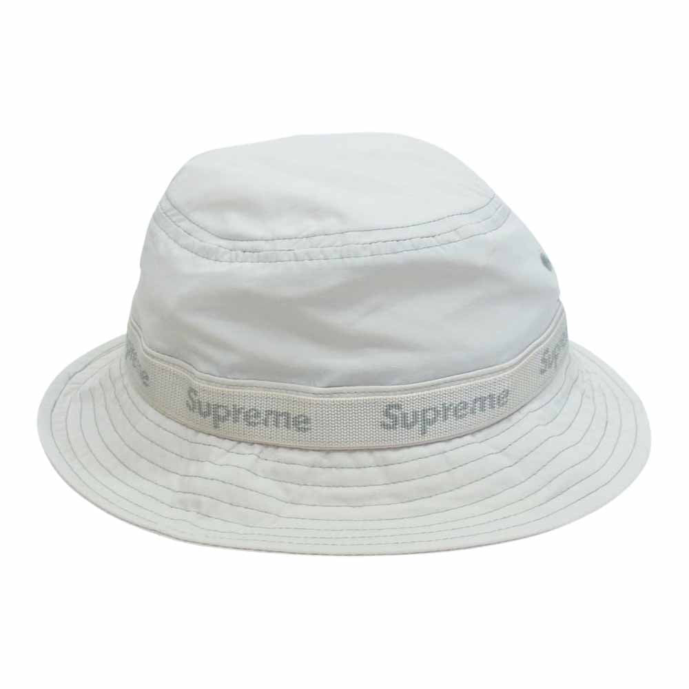 Supreme シュプリーム 22AW Webbing Crusher ウェビング クラッシャー バケット ハット 帽子  オフホワイト系 M/L【美品】【中古】