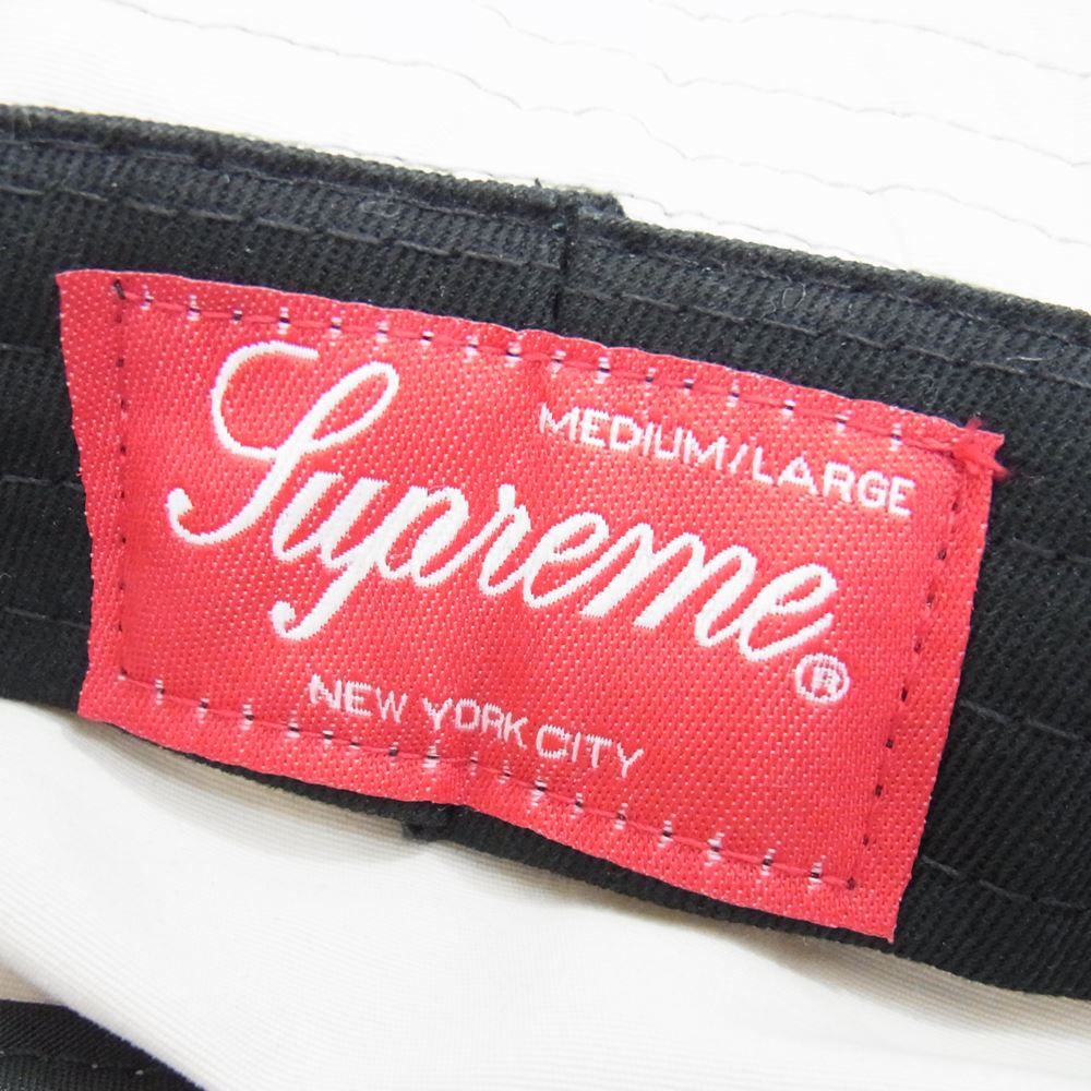 Supreme シュプリーム 22AW Webbing Crusher ウェビング クラッシャー バケット ハット 帽子  オフホワイト系 M/L【美品】【中古】