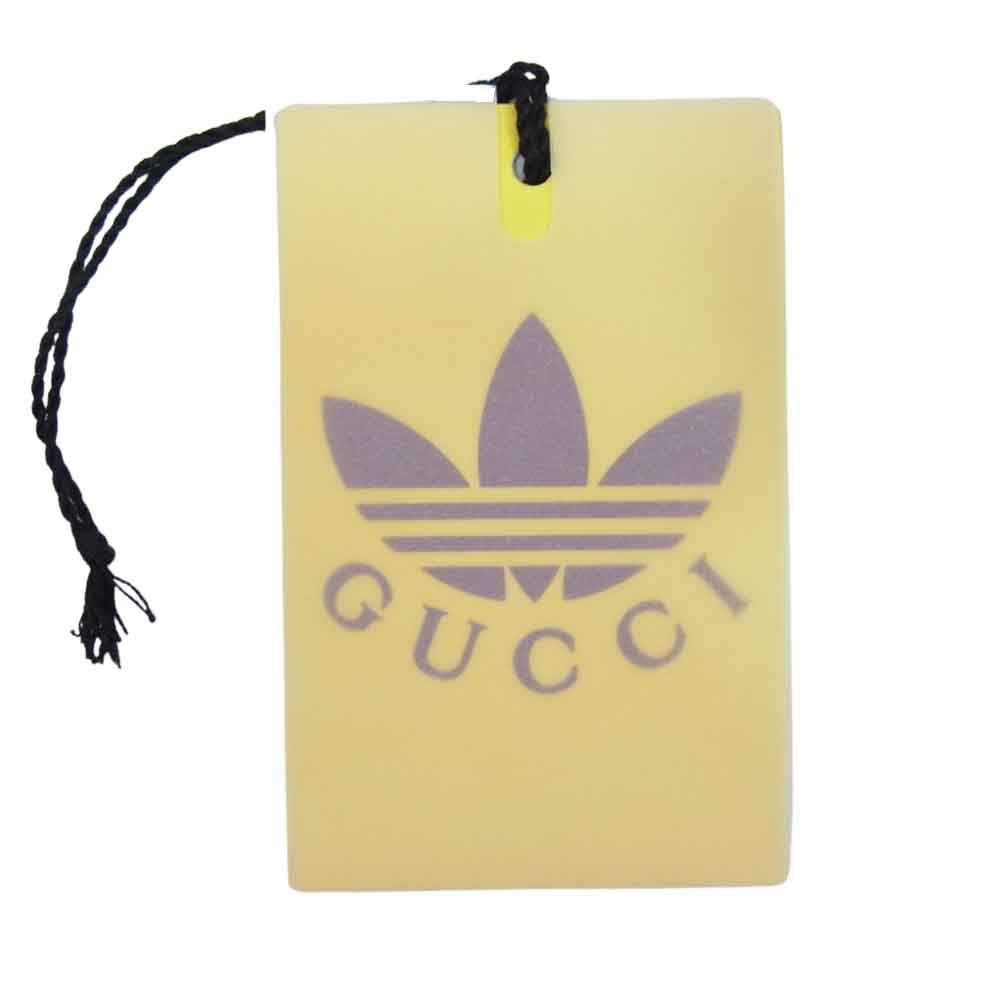 GUCCI グッチ 703568 3G001 × adidas アディダス ロゴ ストライプ シルク ネックボウ ツイリー ブラック系【中古】