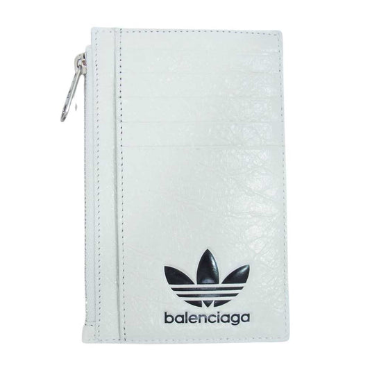 BALENCIAGA バレンシアガ 721896210M6 × adidas アディダス コイン カード ケース 財布 ホワイト系【極上美品】【中古】