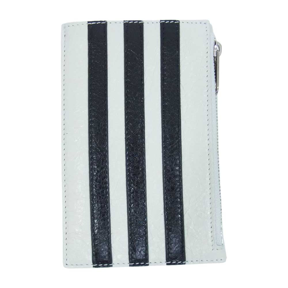 BALENCIAGA バレンシアガ 721896210M6 × adidas アディダス コイン カード ケース 財布 ホワイト系【極上美品】【中古】