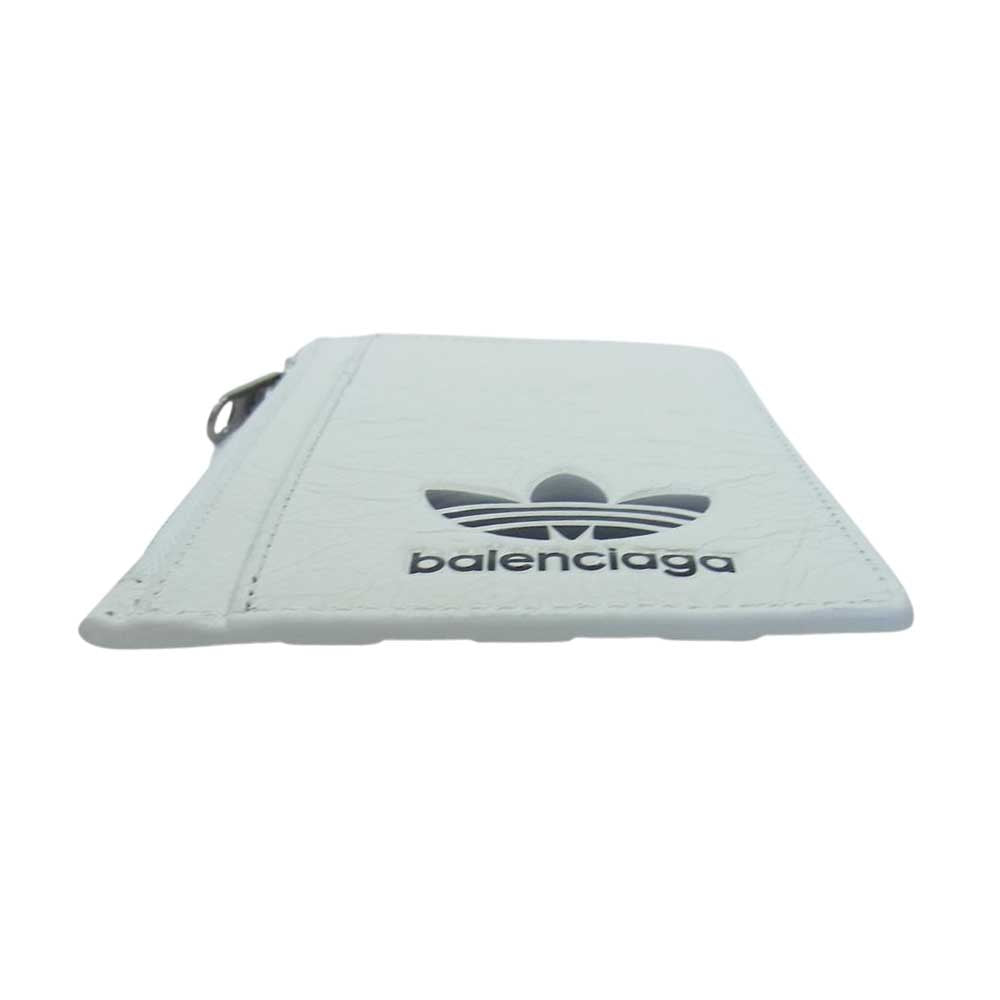 BALENCIAGA バレンシアガ 721896210M6 × adidas アディダス コイン カード ケース 財布 ホワイト系【極上美品】【中古】