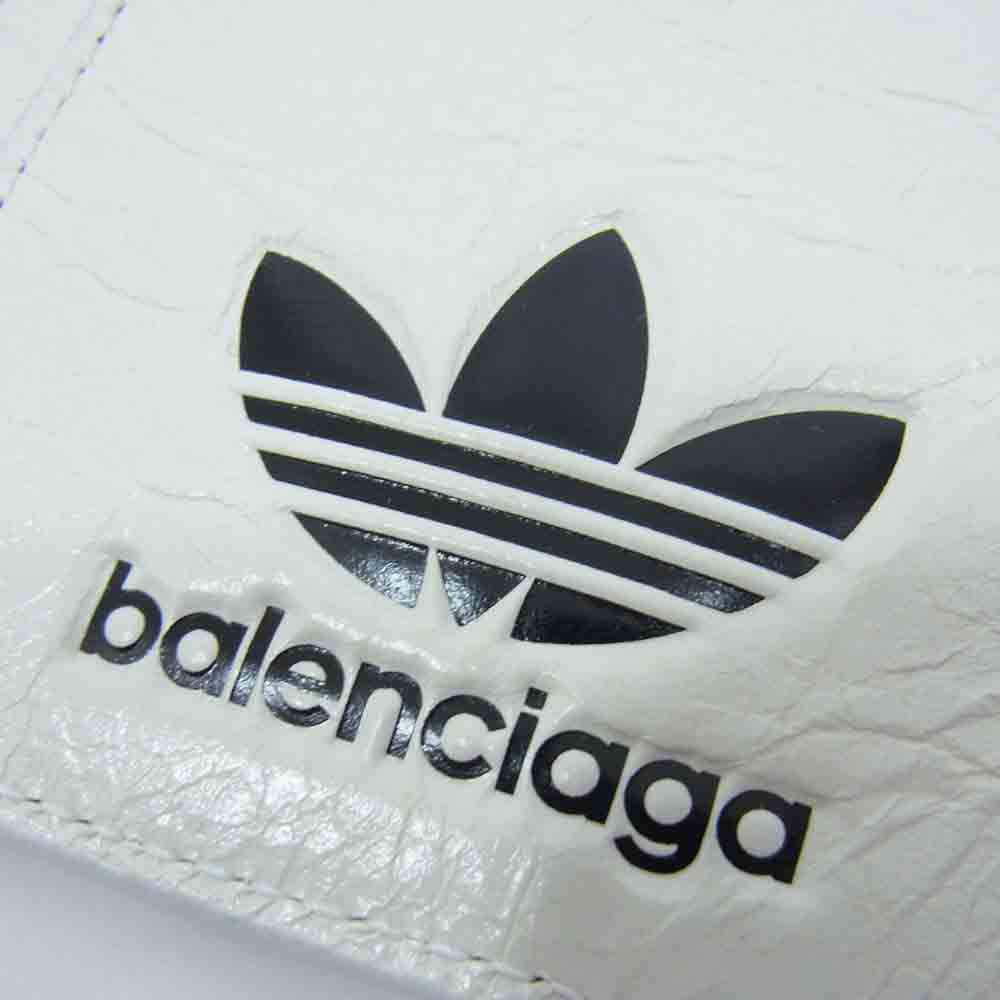 BALENCIAGA バレンシアガ 721896210M6 × adidas アディダス コイン カード ケース 財布 ホワイト系【極上美品】【中古】