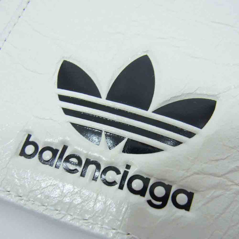 BALENCIAGA バレンシアガ 721896210M6 × adidas アディダス コイン カード ケース 財布 ホワイト系【極上美品】