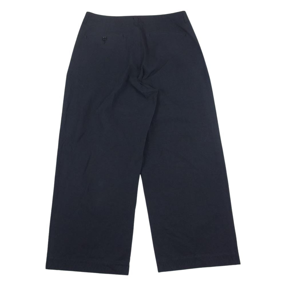 クオン 112PT010600 FANAGE COTTON Wide Pants ワイド パンツ ネイビー系 M【中古】