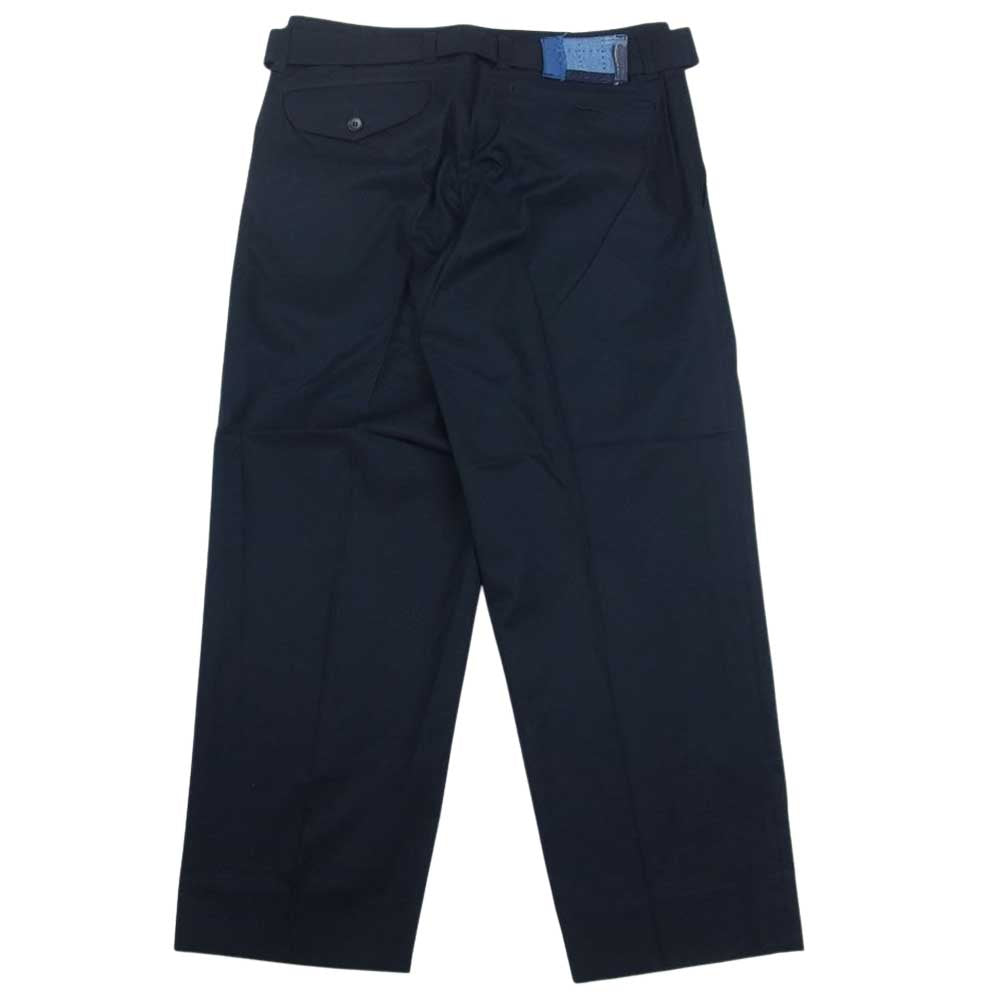 クオン 112PT051301 BELTED PANTS ベルテッド テーパード パンツ ダークネイビー系 M【新古品】【未使用】【中古】
