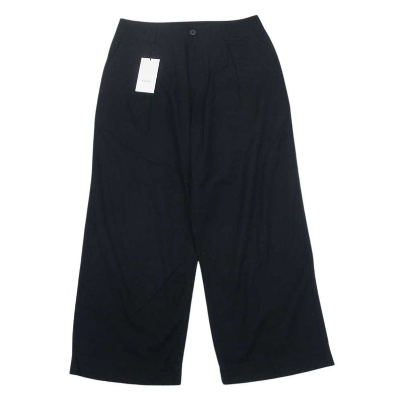 クオン 142PT010300 MOLESKIN Wide Trousers モールスキン ワイド トラウザーズ パンツ ブラック系 S【新古品】【未使用】【中古】