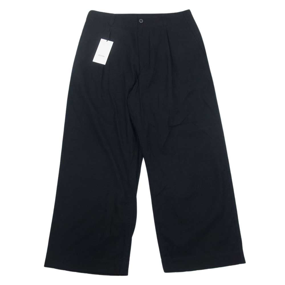 クオン 142PT010300 MOLESKIN Wide Trousers モールスキン ワイド トラウザーズ パンツ ブラック系 M【新古品】【未使用】【中古】