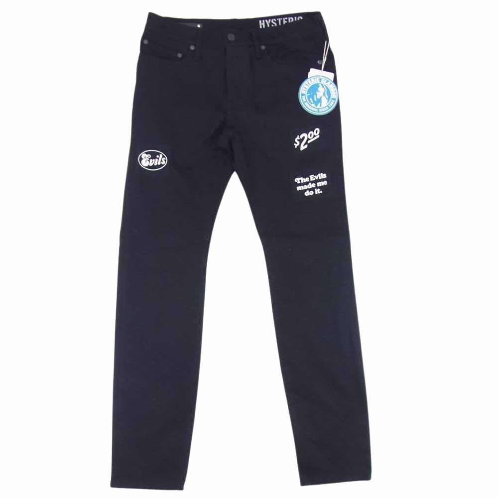 HYSTERIC GLAMOUR ヒステリックグラマー MND-HYS003-99-322 × MINEDENIM マインデニム F.Black STR 5pocket OWS パンツ ブラック系 32【新古品】【未使用】【中古】