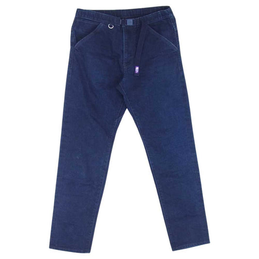 THE NORTH FACE ノースフェイス NT5903N PURPLE LABEL Cool Max Webbing Belt Denim Pants パープル レーベル ベルト デニム パンツ インディゴブルー系 32【中古】