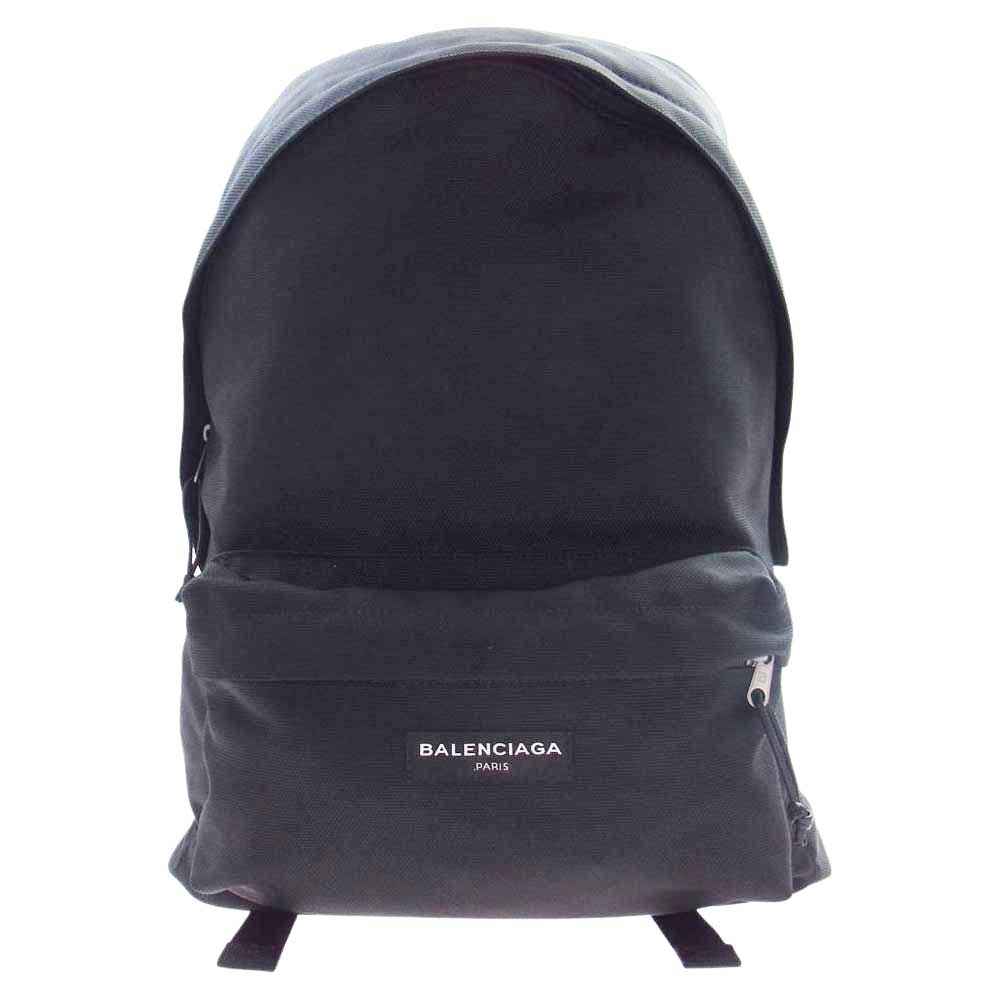 BALENCIAGA バレンシアガ 503221 EXPLORER エクスプローラー ロゴパッチ リュック バックパック ブラック系【中古】