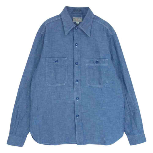 Buzz Rickson's バズリクソンズ BR25995 BLUE CHAMBRAY WORK SHIRT ブルーシャンブレー ワーク シャツ 長袖 ブルー系 15 15 1/2【中古】