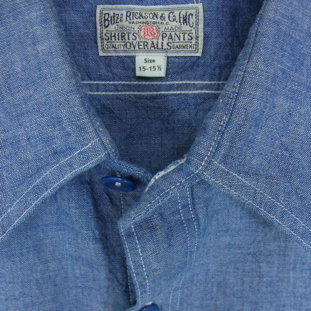 Buzz Rickson's バズリクソンズ BR25995 BLUE CHAMBRAY WORK SHIRT ブルーシャンブレー ワーク シャツ 長袖 ブルー系 15 15 1/2【中古】