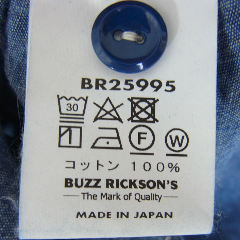 Buzz Rickson's バズリクソンズ BR25995 BLUE CHAMBRAY WORK SHIRT ブルーシャンブレー ワーク シャツ 長袖 ブルー系 15 15 1/2【中古】