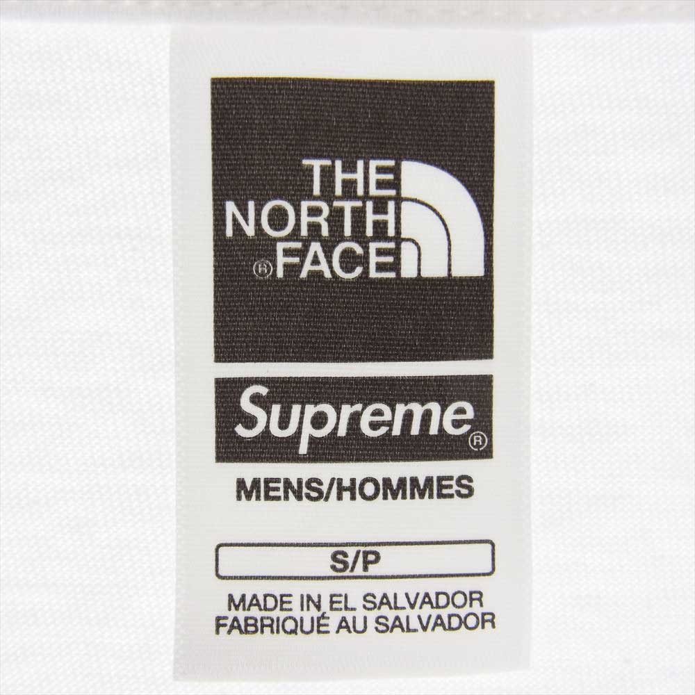 Supreme シュプリーム 23SS  × THE NORTH FACE Printed Pocket Tee ロゴプリントポケット 半袖 Tシャツ ホワイト系 S【新古品】【未使用】【中古】