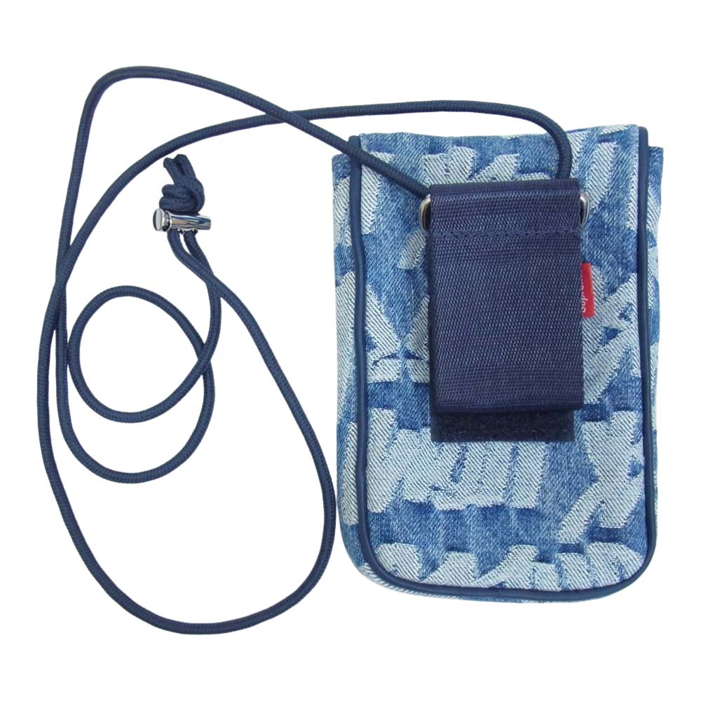 Supreme シュプリーム 22AW Fat Tip Jacquard Denim Neck Pouch ジャガード デニム ポーチ バッグ ブルー系 FREE【極上美品】【中古】