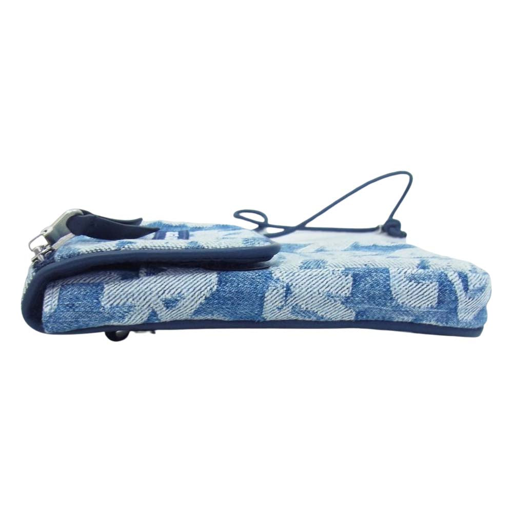 Supreme シュプリーム 22AW Fat Tip Jacquard Denim Neck Pouch ジャガード デニム ポーチ バッグ ブルー系 FREE【極上美品】【中古】