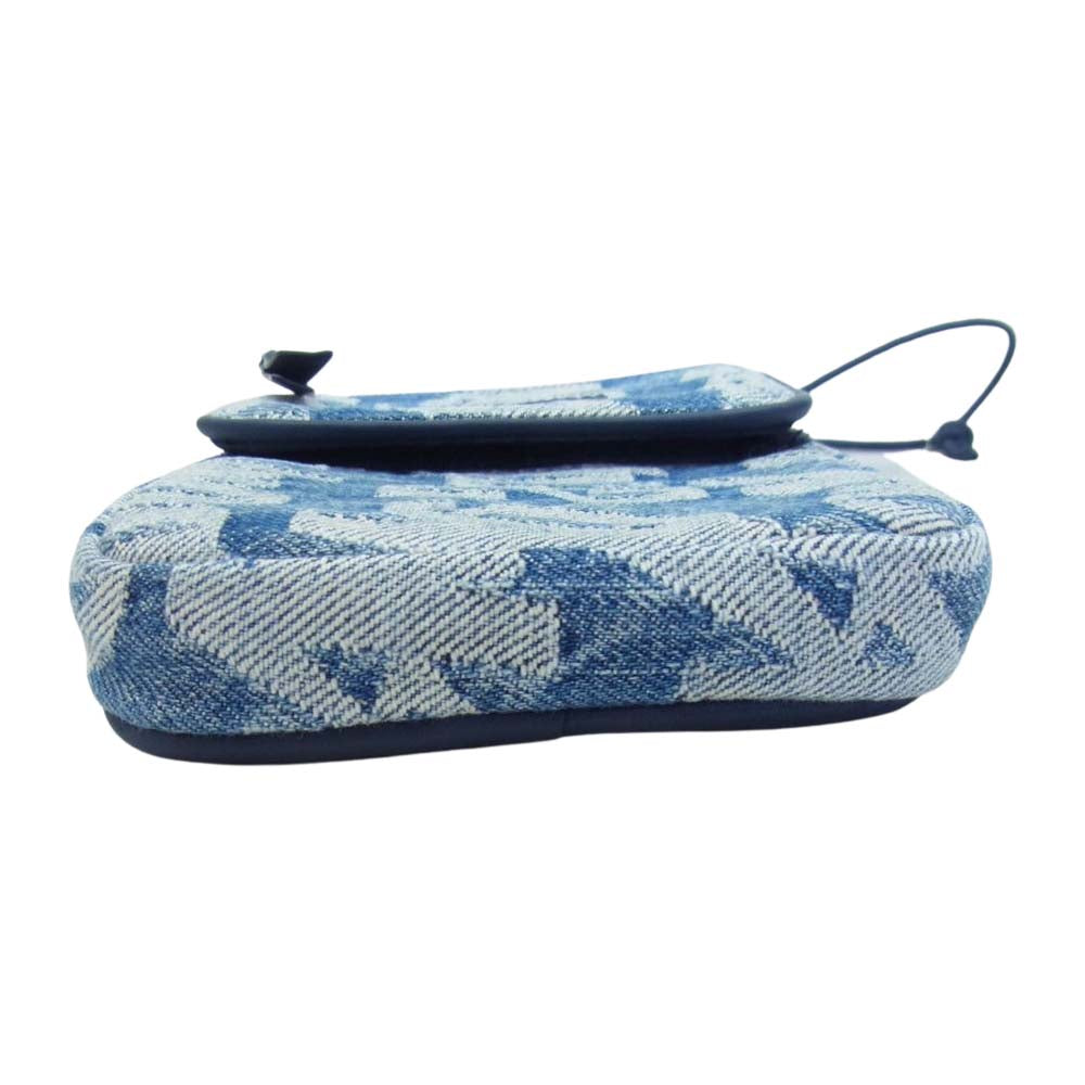 Supreme シュプリーム 22AW Fat Tip Jacquard Denim Neck Pouch ジャガード デニム ポーチ バッグ ブルー系 FREE【極上美品】【中古】