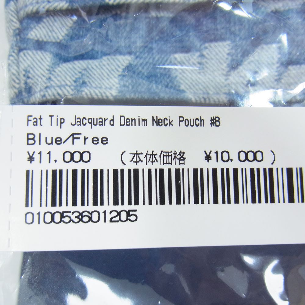 Supreme シュプリーム 22AW Fat Tip Jacquard Denim Neck Pouch ジャガード デニム ポーチ バッグ ブルー系 FREE【極上美品】【中古】