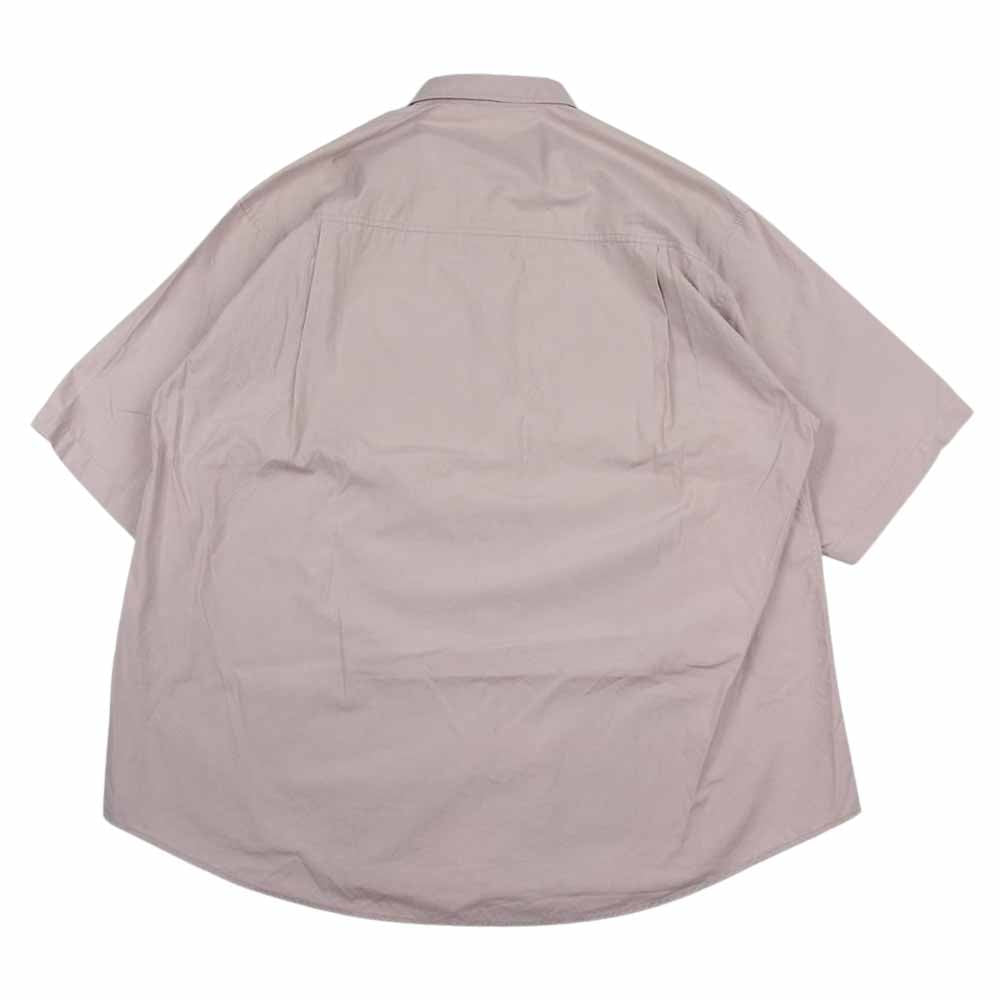 AURALEE オーラリー A9SS02TN WASHD FINX TWILL HALF SLEEVED BIG SHIRTS  ビッグ 半袖 シャツ ピンク系 4【中古】