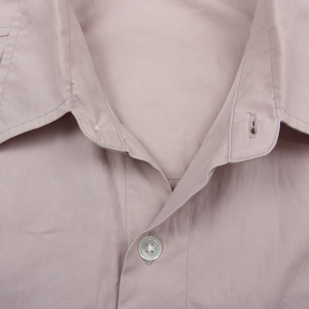 AURALEE オーラリー A9SS02TN WASHD FINX TWILL HALF SLEEVED BIG SHIRTS  ビッグ 半袖 シャツ ピンク系 4【中古】