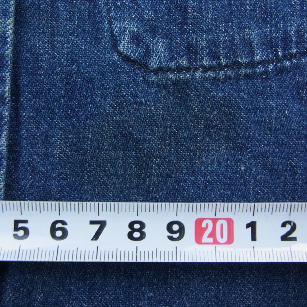 BLUE BLUE ブルーブルー デニム ウエスタン シャツ 長袖 ターコイズ コンチョ ハート インディゴブルー系 2【中古】