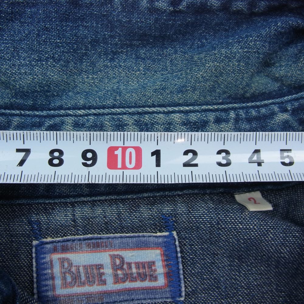 BLUE BLUE ブルーブルー デニム ウエスタン シャツ 長袖 ターコイズ