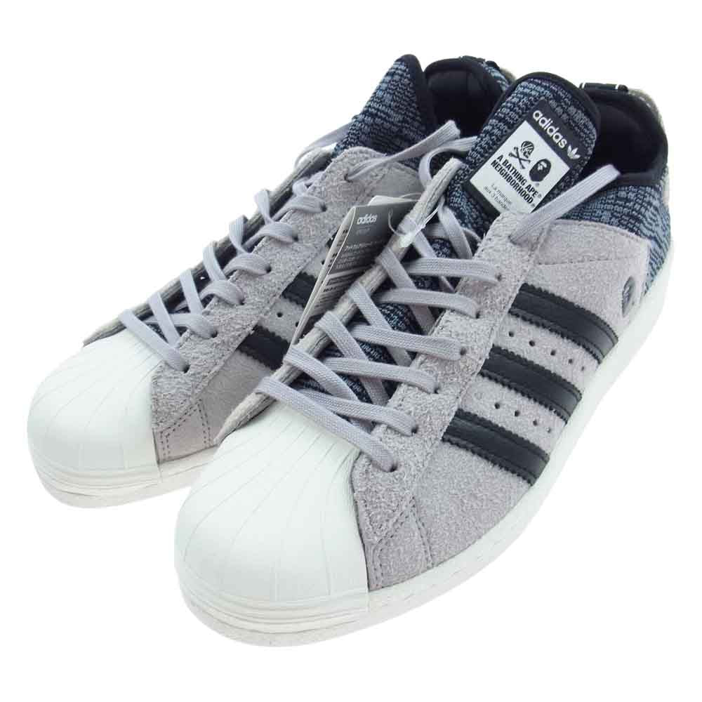 adidas アディダス CG2917 × NEIGHBORHOOD x BAPE SUPERSTAR BOOST NH BAPE スーパースター ブースト ローカット スニーカー アベイシングエイプ ネイバーフッド 26.5cm【新古品】【未使用】【中古】