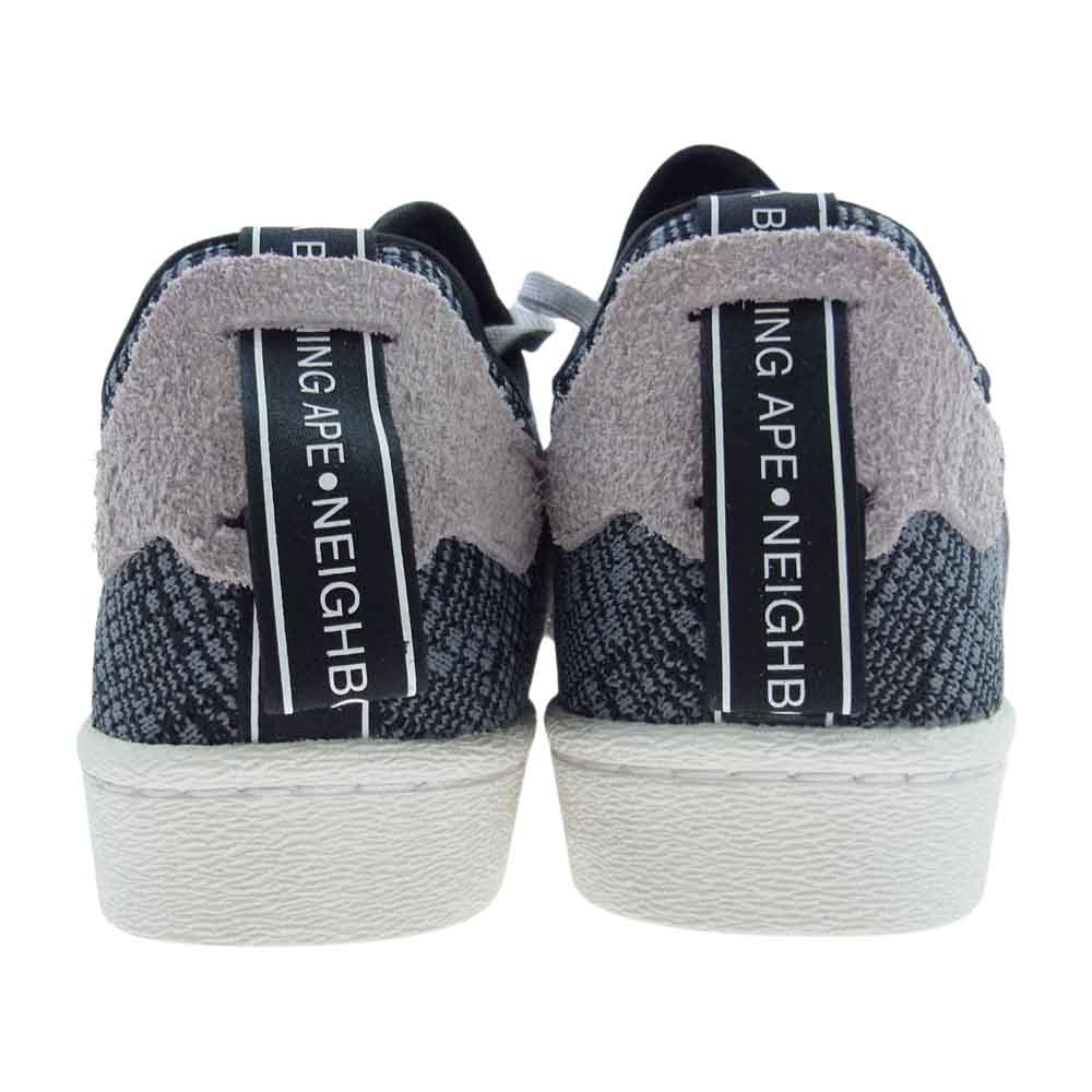 adidas アディダス CG2917 × NEIGHBORHOOD x BAPE SUPERSTAR BOOST NH BAPE スーパースター ブースト ローカット スニーカー アベイシングエイプ ネイバーフッド 26.5cm【新古品】【未使用】【中古】