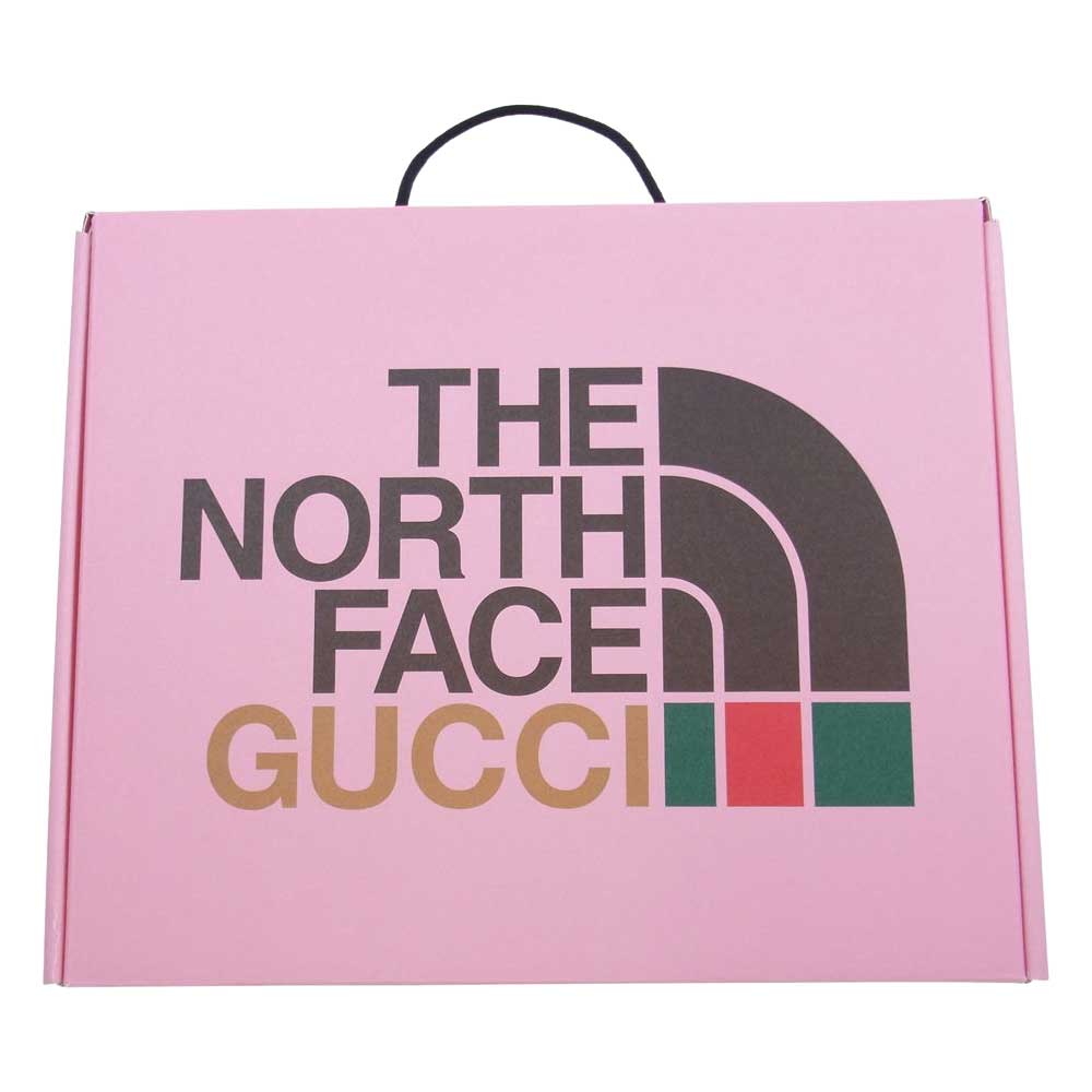 GUCCI グッチ × The North Face ノースフェイス エディション パープル レッド ロゴ ジップアップ フーディ レッド系 パープル系 M【極上美品】【中古】