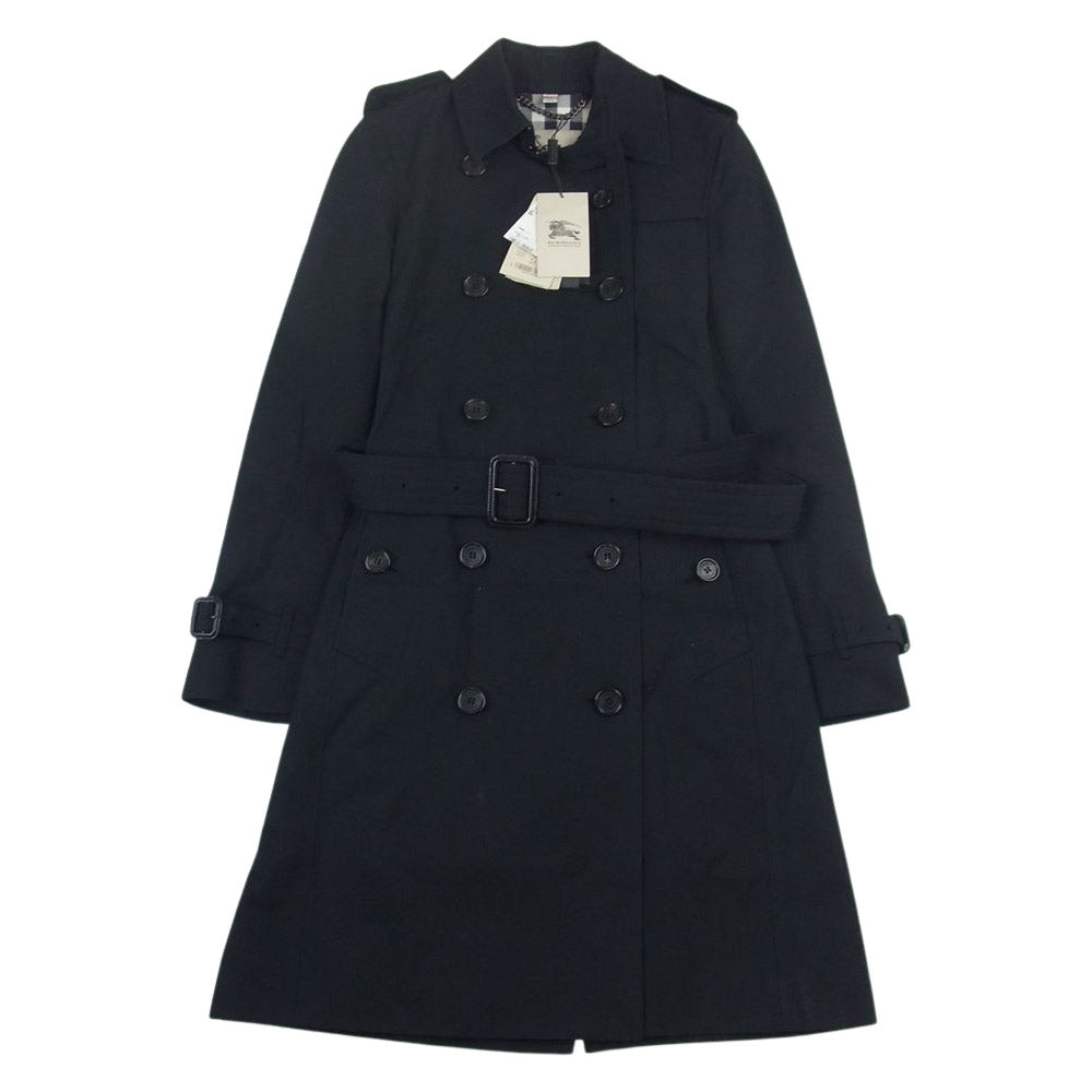 BURBERRY バーバリー 39004561003 THE KENSINGTON LONG ケンジントン ロング トレンチコート ブラック ブラック系 UK4【極上美品】【中古】