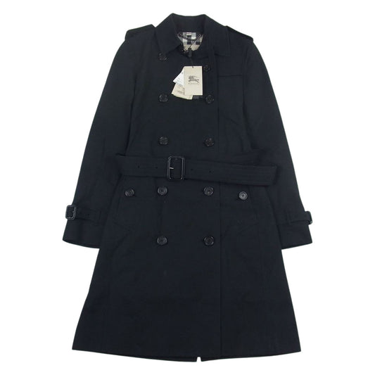 BURBERRY バーバリー 39004561003 THE KENSINGTON LONG ケンジントン ロング トレンチコート ブラック ブラック系 UK4【極上美品】【中古】